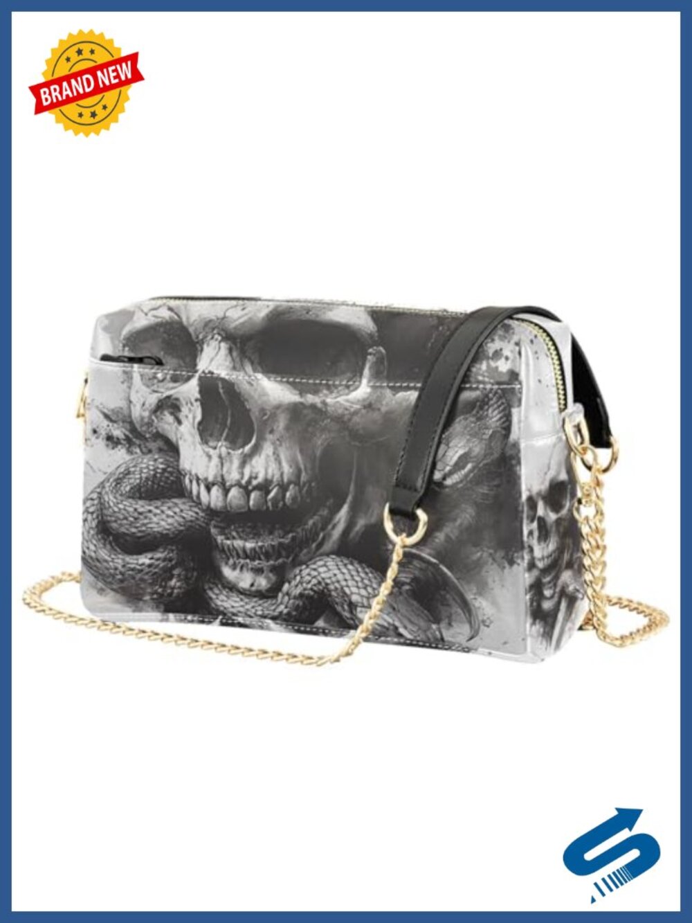 Vegan Leather Crossbody Bag with Strap Crossover Sling Purse